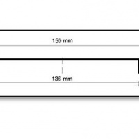 Griglia di Areazione in Alluminio - Argento - Lunghezza 1500mm - Varie Larghezze - 130 mm