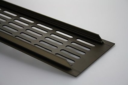 Griglia di Ventilazione in Alluminio - 80 mm x 1000 mm - Vari Colori - Bianco (verniciatura a polvere)