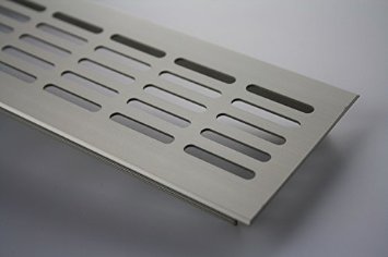 Griglia di Ventilazione in Alluminio - 80 mm x 1000 mm - Vari Colori - Bianco (verniciatura a polvere)