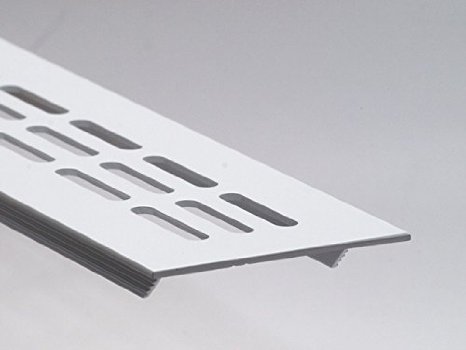 Griglia di Ventilazione in Alluminio - Bianco Verniciato a Polvere - Lunghezza 1500mm - Varie Larghezze - 100 mm