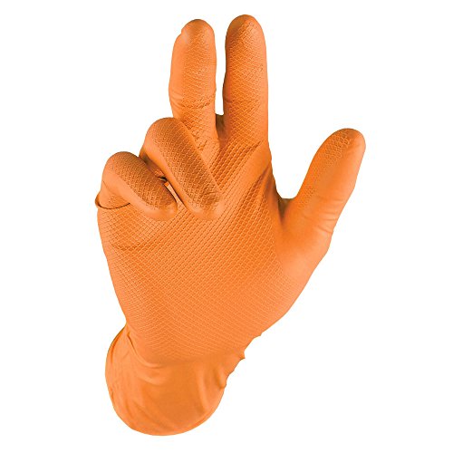 Grippaz QGR-O-M Guanti da Lavoro, Arancione, M, Pezzi di 50