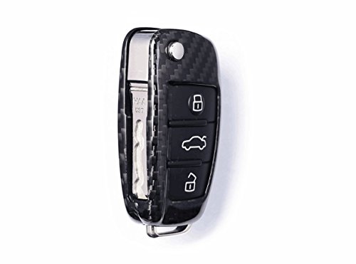 Guscio per chiave/telecomando auto in Vera Fibra di carbonio, per Audi A1, A3, A4, A5, A6 TT