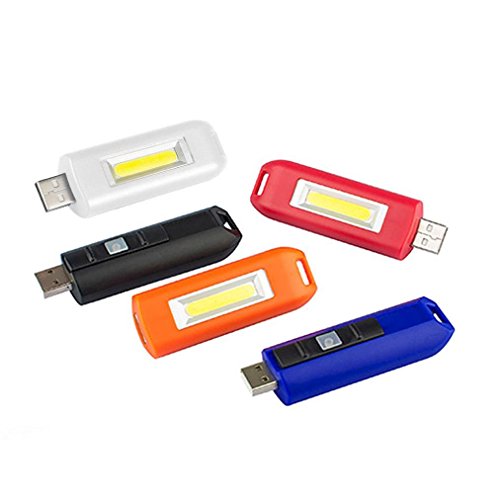 Gusspower - Mini portachiavi-torcia LED COB, ricaricabile con USB, impermeabile secondo lo standard IPX4
