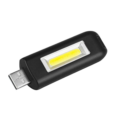 Gusspower - Mini portachiavi-torcia LED COB, ricaricabile con USB, impermeabile secondo lo standard IPX4
