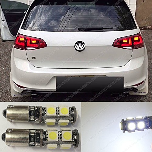 H21W 9SMD LED luce di posizione parcheggio kit set lampadine allo xeno bianco BAY9S senza errore Canbus EA7R5