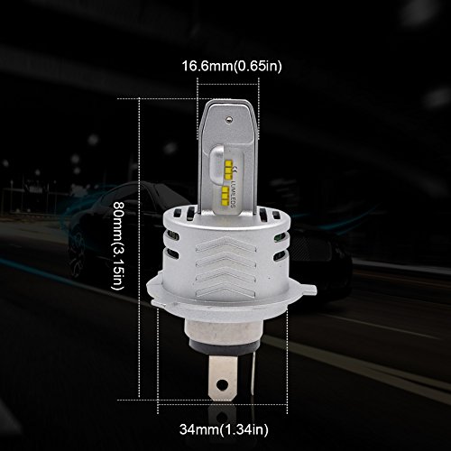 H4 LED Kit Lampadine Faro Auto - Safego Hi/Lo 40W 6000LM Kit Conversione LED Automatico Chip LED Sostituisci per Luci Alogene Auto o Lampadine HID 12V