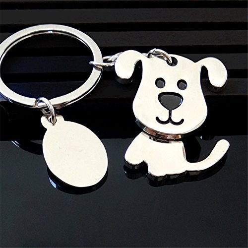 Hacoly Cute Dog Puppy Keychain Lega Cartoon portachiavi borsa auto pendente ornamenti per le donne uomini Souvenir regalo di compleanno