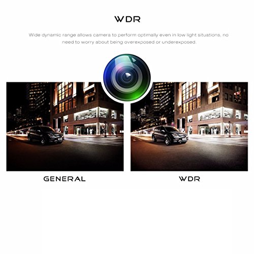 Hangang 170 gradi auto WiFi Dash fotocamera anteriore + 120 gradi impermeabile telecamera posteriore, FHD 1080p dashboard camera registratore auto Dash Cam con visione notturna, G-Sensor, WDR, loop recording