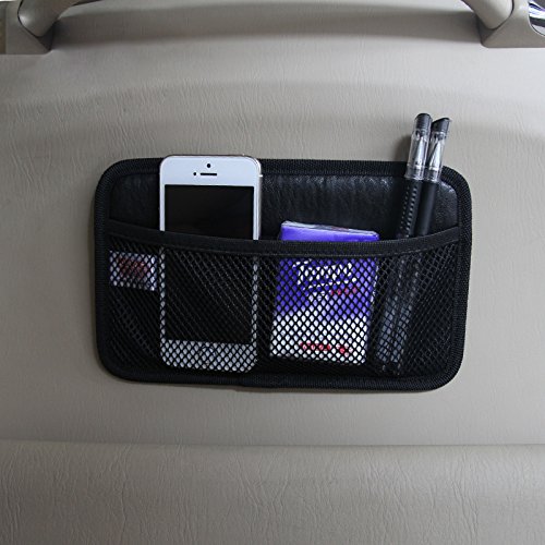 happyle Car phone bag auto sacchetto di immagazzinaggio tipo di pasta utility vehicle net bag storage box forniture per auto (nero)