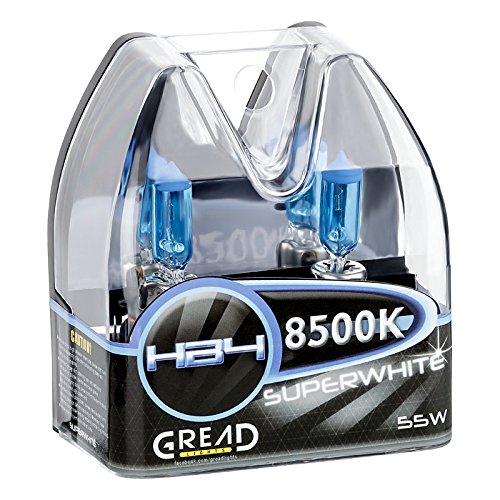 HB4 Box lampade alogene in effetto xenon von Gread Lights | Super White | 8500 K 55 W | E-mark | 100% precisione e lunga durata.