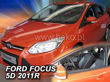 HEKO-15294 frangivento compatibile con Ford Focus 5-porta 2011 On (2 pezzi)