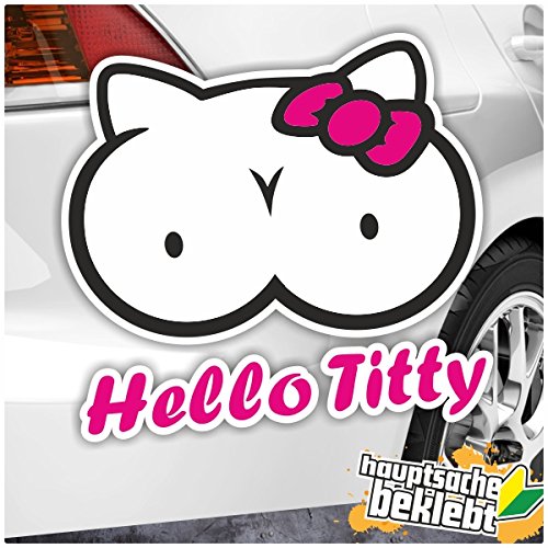 Hello Titty – Tette Boobs capezzoli in 4 misure di multicolore Sticker Decal