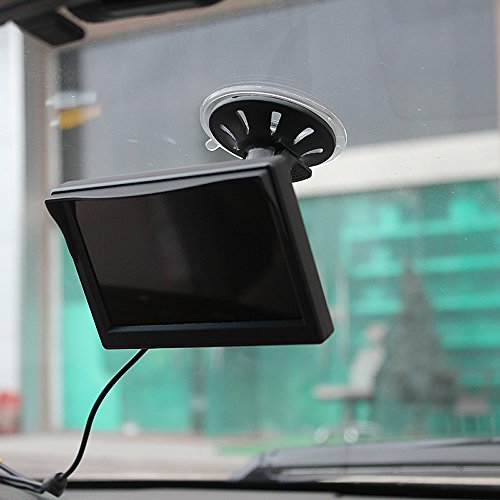 HitCar 12,70 cm (5") HD 800 x 480 di parcheggio per auto, con schermo LCD TFT LED Mini Rear View Monitor per retromarcia, per telecamera CCTV Security