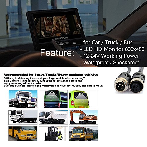 HitCar Vista posteriore di retromarcia HD macchina fotografica di parcheggio per camion dell