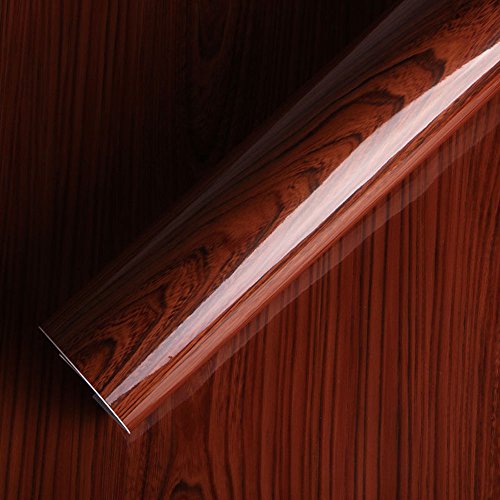 Hoho 124 cmx50 cm High Gloss Wood grain contatto carta autoadesiva auto interior Wrap vinyl Wood Paper