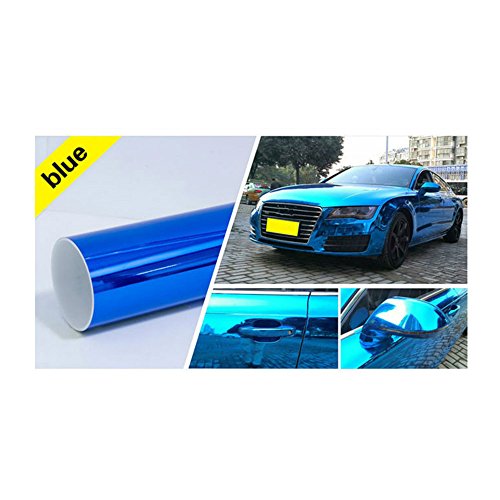 Hoho blu metallizzato cromato lucido velocità auto vinile pellicola da 152,4 x 50,8 cm