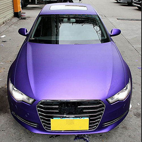 Hoho cromo satinato viola opaco corpo auto pellicola auto vinile adesivo 152,4 x 50,8 cm