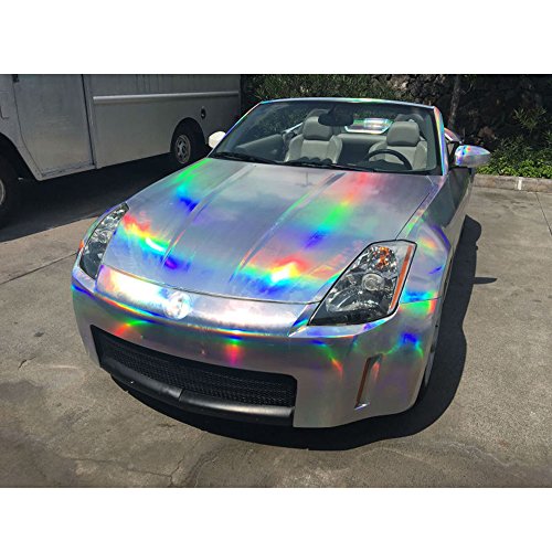 [Hoho] laser Car Wrap film olografico arcobaleno adesivo auto cromato vinile 149 cm*30 cm