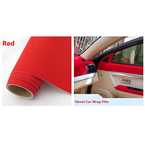 Hoho rosso scamosciata velluto tessuto auto Car Body Change color film vinyl Wrap interior sticker