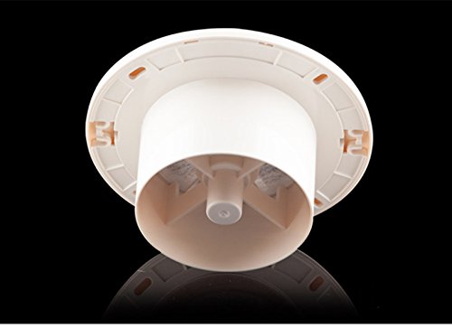 Hon&Guan ABS Griglia Ventilazione Rotonda Regolabile - Maglia Filtro Incorporata e Silenziatore in Cotone (ø100mm)