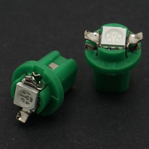 HopeU5® 10x T5 B8.5D 5050 1SMD LED Cruscotto Cluster Gauge Side Vivid Green Light Bulbs