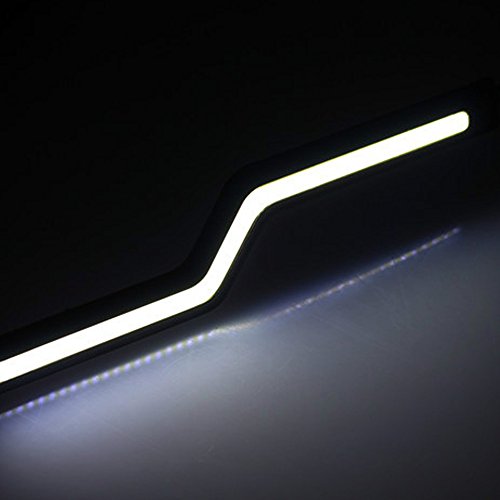 HopeU5® 2x Z-Shape Super Luminoso 12V 7W Bianco LED COB DRL auto che guida la luce diurna corrente