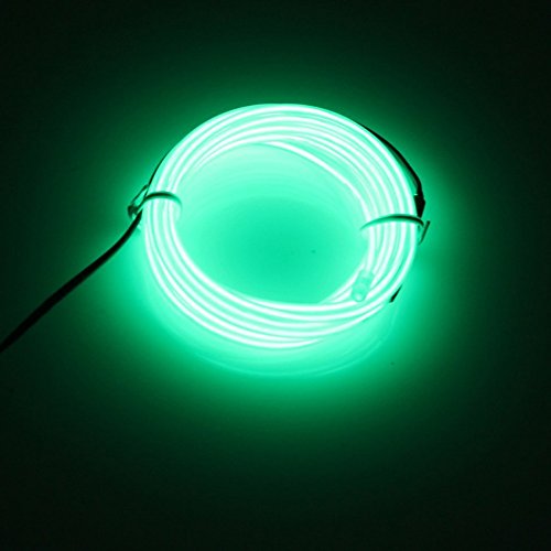 HopeU5® 3 metro luce al neon Dance Party Decor luce Neon LED lampada flessibile EL filo corda tubo impermeabile LED Strip con controller (verde)