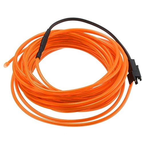 HopeU5® 3M flessibile EL filo neon LED Decorazione auto tubo luce tubo + 12V Inverter - arancione