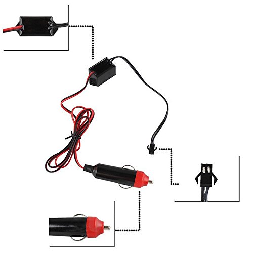 HopeU5® 5M flessibile EL filo neon LED Decorazione auto tubo corda leggera + 12V Inverter - arancione