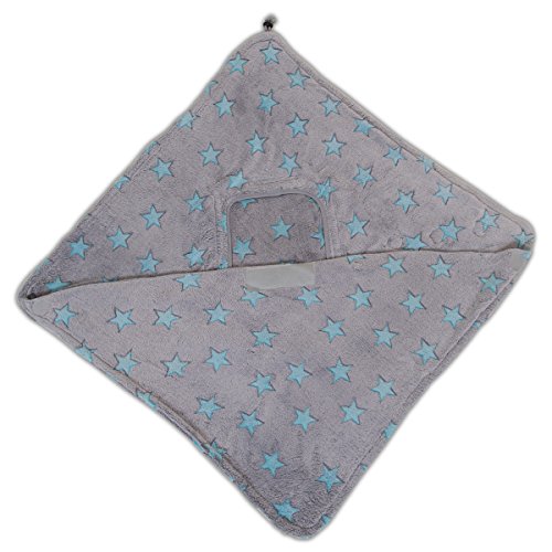 Hoppediz D5 di Star della Blue coperta in pile per 3 & 5 Sistemi a punti con lembi di/auto/per gattonare, Grigio Blu con stelle