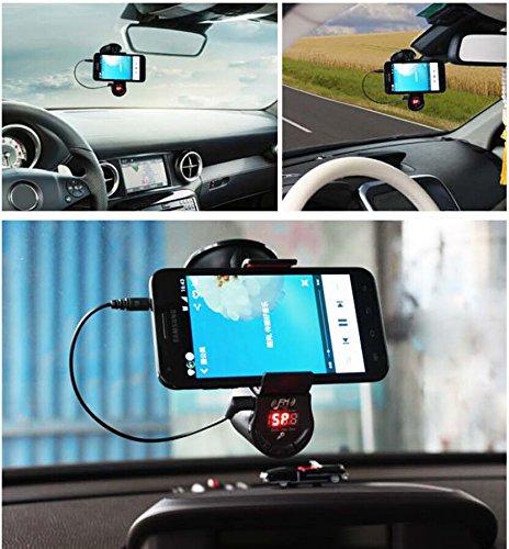 Hot Saling LCD vivavoce Trasmettitore FM Kit Berg Autotelefonhalter vivavoce per auto per iPhone 5S 4S Alle smartphone Android IOS