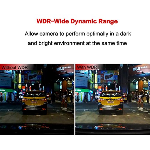 HP Dash Cam Telecamera per Auto Full HD 1080P Car DVR Camera G-Sensor Registrazione in Loop Visione Notturna e 2,4" Schermo LCD