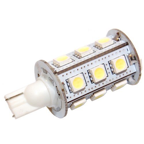 HQRP x T10 # 194 # 168 W5 W wedge base 18 LED SMD lampadina LED bianco freddo di ricambio per camper, imbarcazioni, + HQRP misuratore del sole