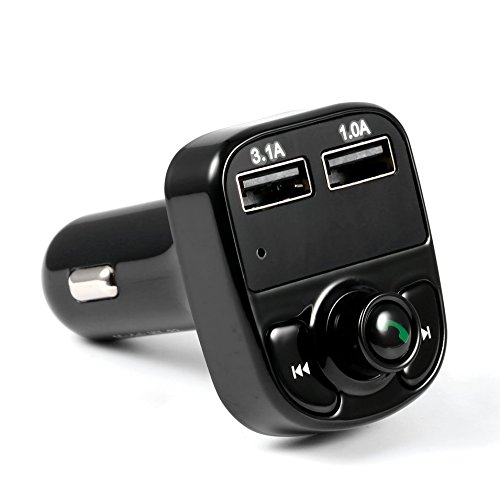 HY82 Vivavoce Bluetooth Trasmettitore FM per auto Lettore Mp3 per auto Kit per auto parlante in auto senza fili con display a doppio caricatore USB