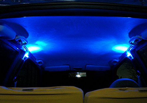 Hyper SONIC® hp2295 Set 2pezzi dimmerabile Stylische luci LED blu Interno Lampada Auto Luce Supplementare illuminazione lampada da lettura Interni Illuminazione vano piedi Tuning 12 V Collegamento Cavo di 4 meter