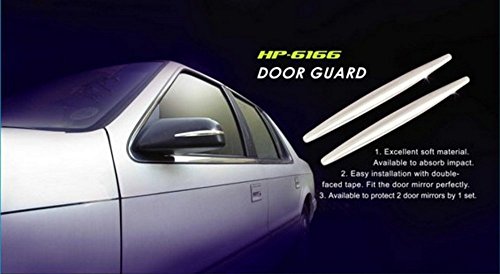 Hyper SONIC® hp6166 cromo/argento a specchio specchio protezione per paraurti ramm protezione per le auto specchio Paraurti o porta, autoadesivo, flessibile, 2 pezzi im Set, Mirror Protector