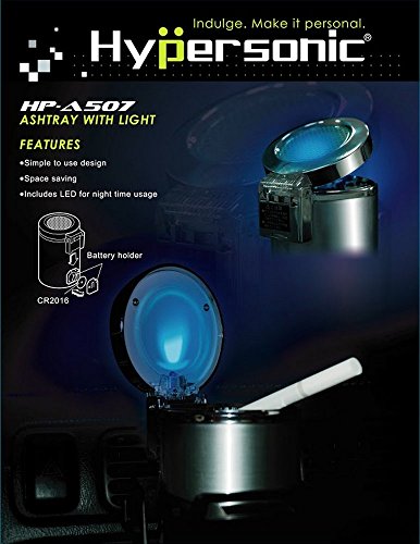 Hyper SONIC® hpa507 universale Posacenere per auto, ufficio, casa, con luce LED (blu) Ashtray