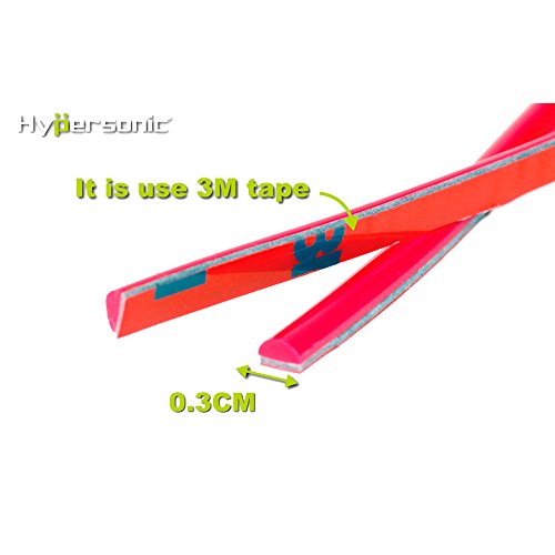 Hypersonic HP6188 classico flessibile con nastro adesivo per strisce, rosso, 0.3 cm x 500 cm