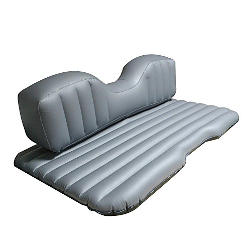i-shop auto materasso gonfiabile da viaggio gonfiabile letto campeggio sedile posteriore esteso materasso W/2 cuscini per genitori, bambini o amanti floccato (grigio)