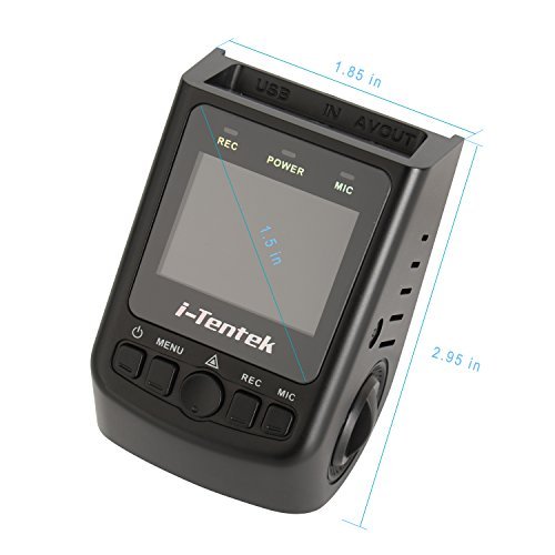 i-Tentek B40 A118C Condensatore Versione GPS Invisibile Dash Cam Videosoveglianza- 170° Angolo di Vista 6G Lenti - Termo-resistenza - Full HD 1080P Auto DVR con G-Sensore WDR Notturna Visione Motion Detection (GPS+ Hardwire Kit)