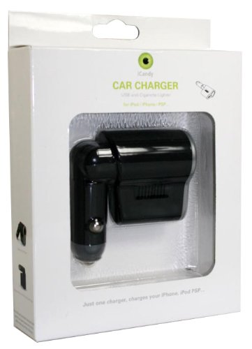iCandy - Cavo di ricarica multifunzione per auto, per iPhone 4/3G/3GS e tutti i modelli di iPod