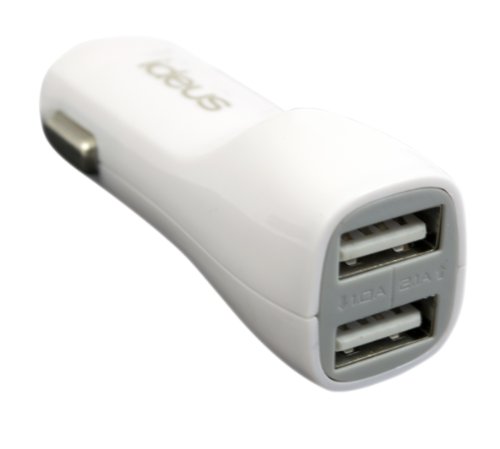 Ideus-Caricatore universale per auto USB, 2,1A/5 V, colore: bianco