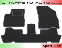 Il Tappeto Auto CISP00609 2007>2013 Tappeti moquette su misura antiscivolo 2 clip sport line