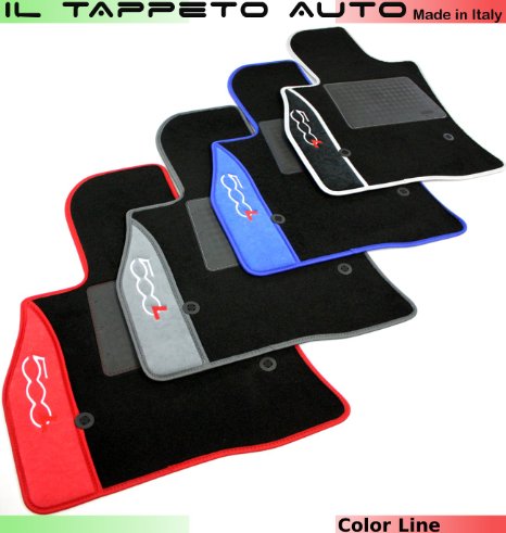Il Tappeto Auto FI500LCLG 2012> tappeti auto 4 colori a scelta 2 ricami 4clip di fissaggio color line