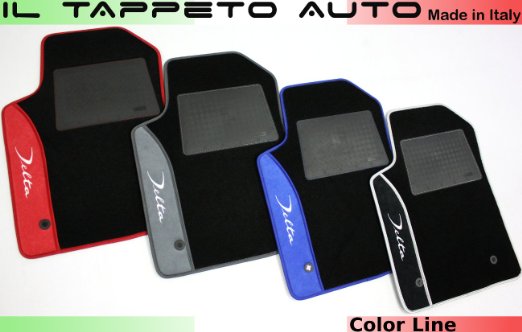 Il Tappeto Auto LADELCLIN 2008> tappeti auto 4 colori a scelta 2 ricami 4clip di fissaggio color line