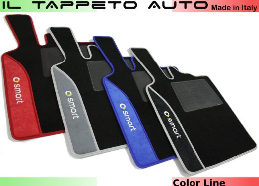 Il Tappeto Auto SMW451CLI 2007>2014 tappeti auto 4 colori a scelta 2 ricami color line