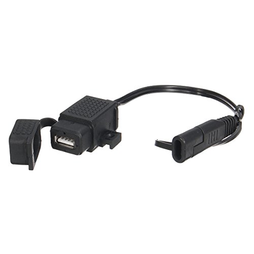 ILS - 12V-24V 2.1A SAE to USB Adapter with Extension Harness Motorcycle Waterproof Charger