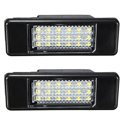 ILS - 2 x LED SMD License Plate Light per Peugeot 106 207 307 308 406 407 508 White