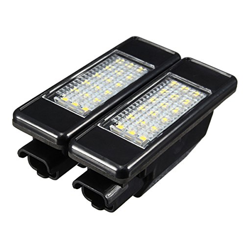 ILS - 2 x LED SMD License Plate Light per Peugeot 106 207 307 308 406 407 508 White