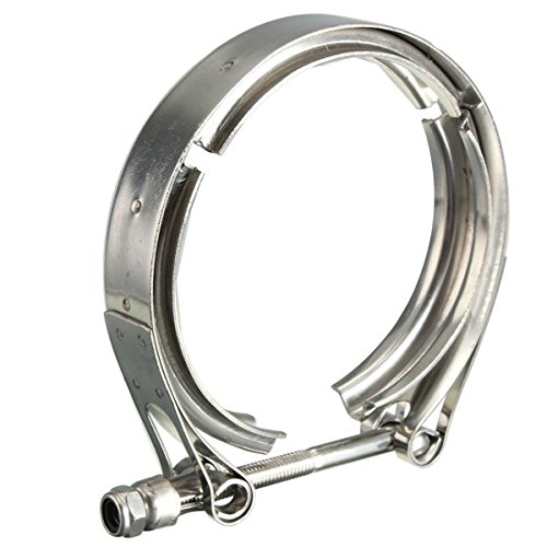 ILS - 3.5inch Exhaust Turbo Down Pipe V-Band Clamp Universal Stainless Steel